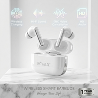RoyalX RBT-820 Wireless Earbuds – Bluetooth Earbuds with Noise Cancellation & Charging Case