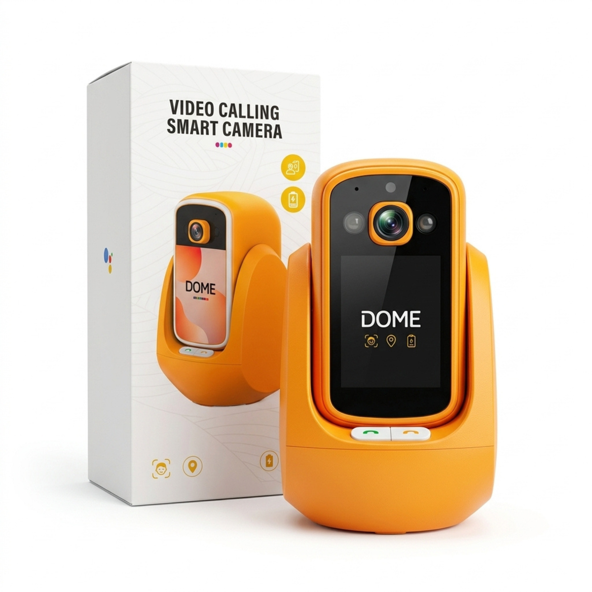 1080P Indoor Security Camera with 2.8” HD Screen, Two-Way Video Calling & Night Vision