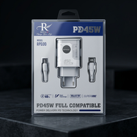 RoyalX PD45W Fast Charger C Type 2 C type C type 2 iPhone 48% turbo – USB-C Power Delivery Super Fast Charging Adapter with Cable