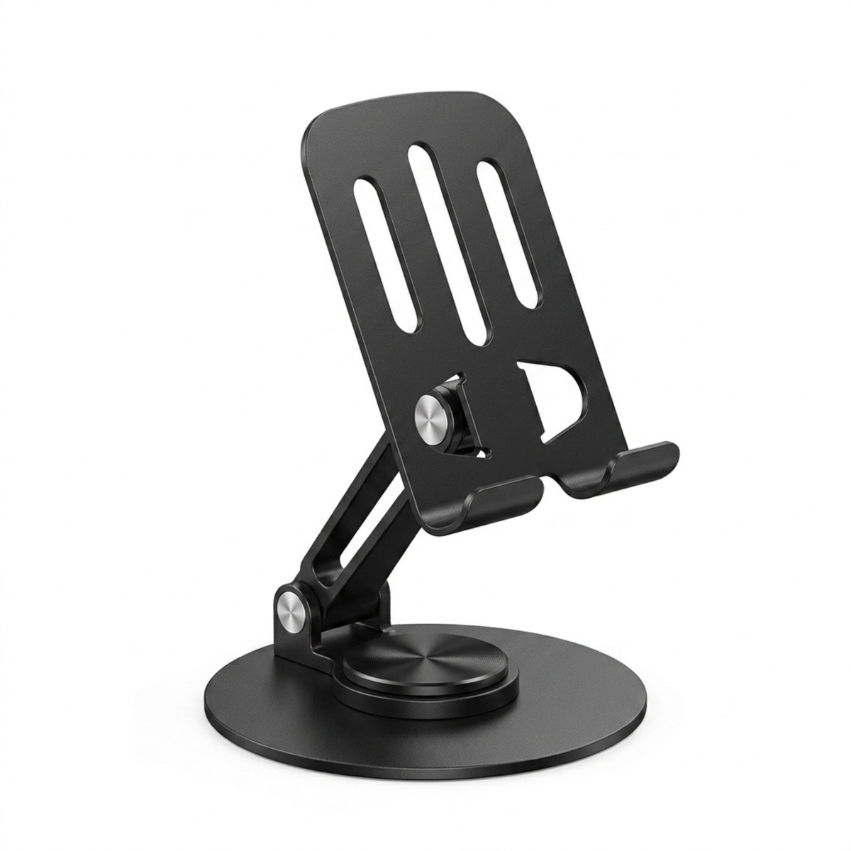 360° Adjustable All Metal Desktop Phone & Tablet Stand – Foldable Mobile Holder