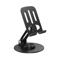 360° Adjustable All Metal Desktop Phone & Tablet Stand – Foldable Mobile Holder