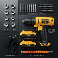 24V Cordless Lithium-Ion Drill Machine Toolkit with 2 Batteries & Accessories