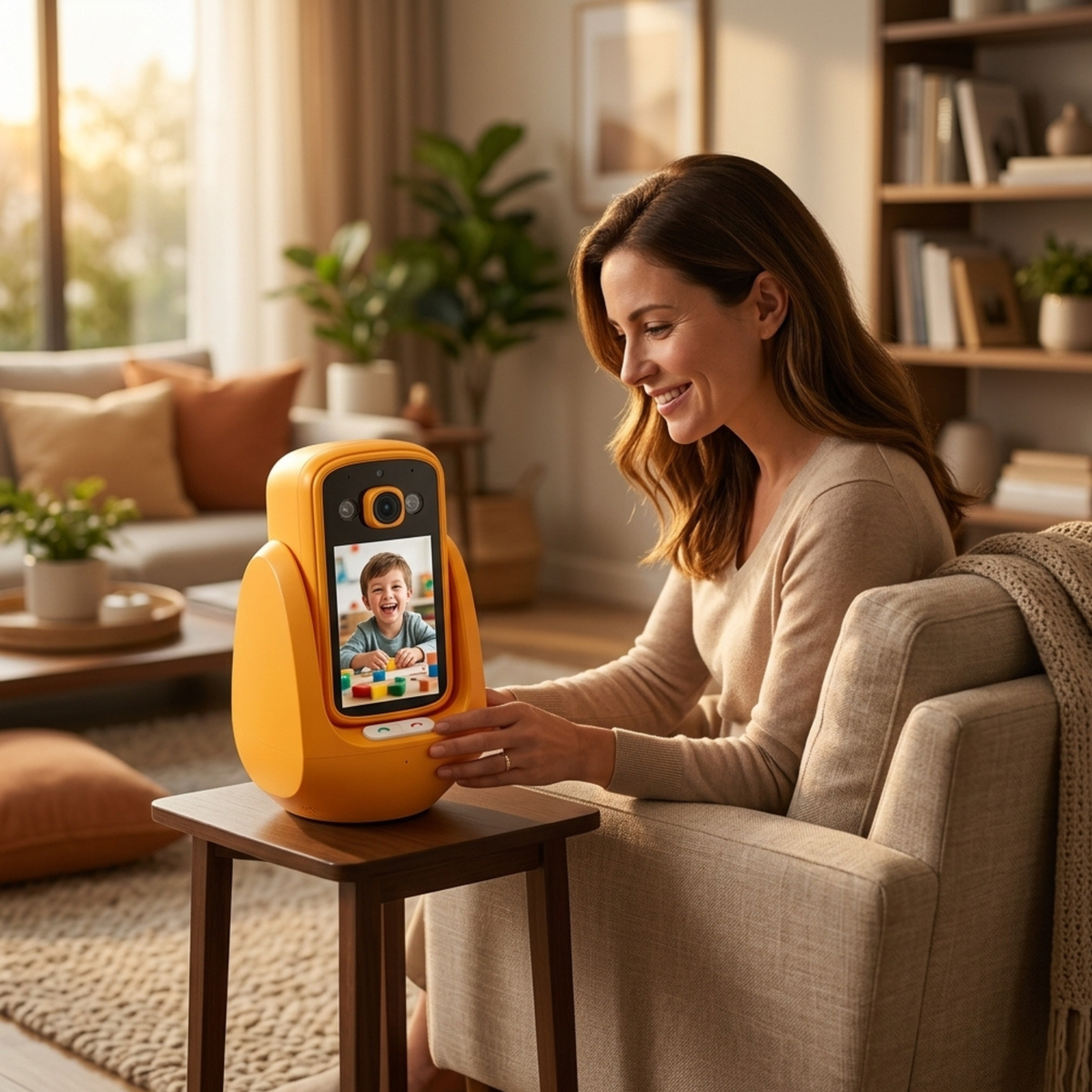 1080P Indoor Security Camera with 2.8” HD Screen, Two-Way Video Calling & Night Vision