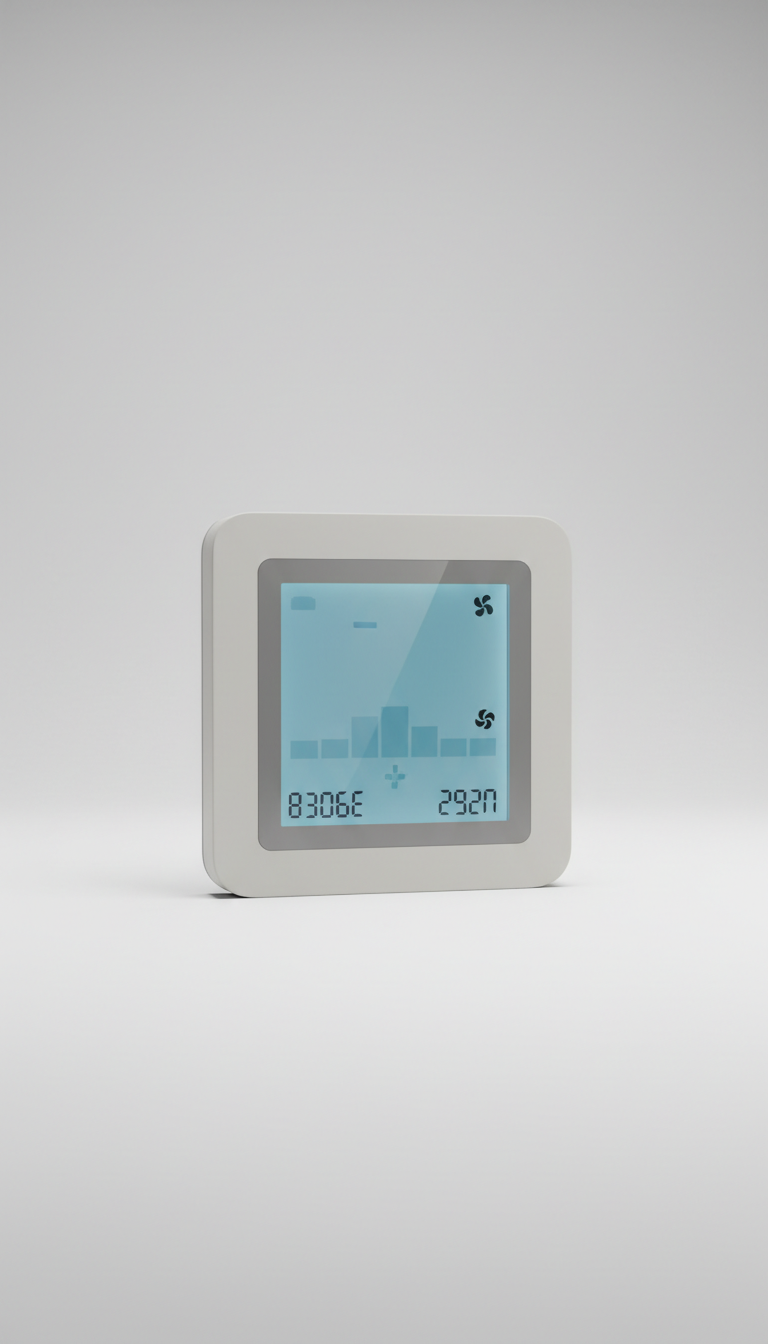 Climate control thermostat with monochrome interface