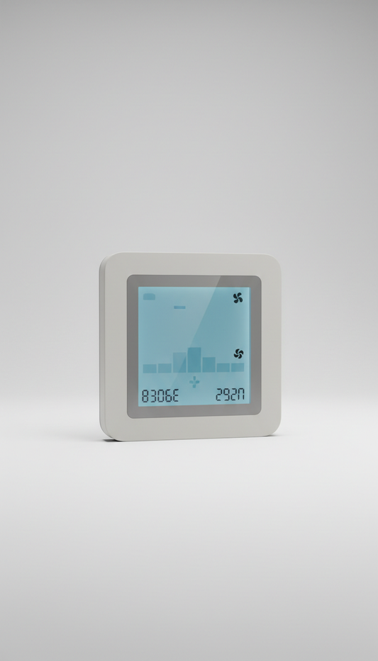 Climate control thermostat with monochrome interface