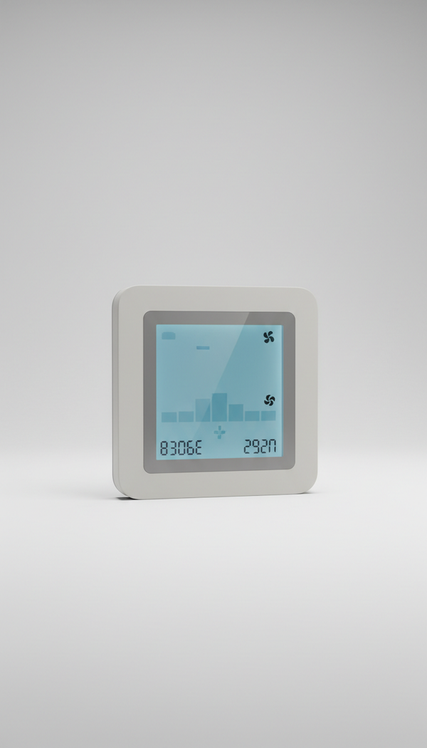 Climate control thermostat with monochrome interface